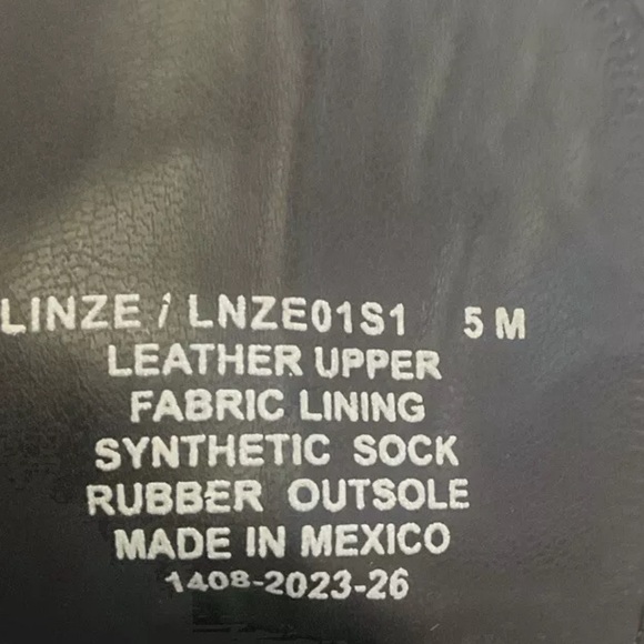🆕 NWOB Steve Madden Linze Black Leather Combat Boot Lug Sole Lace UP Zip Size 5 - Picture 9 of 12